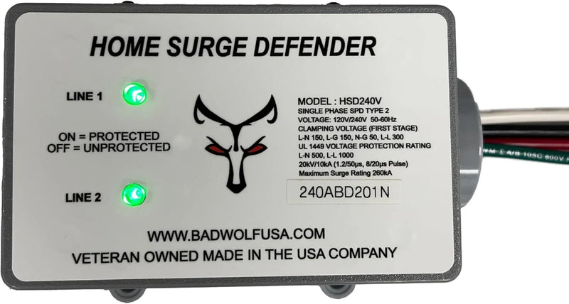 Whole House EMP Surge Protector, 260kA of Surge Protection to Help Shield Your Home from Lightning, EMP, CME and Solar Flare Damage. C6