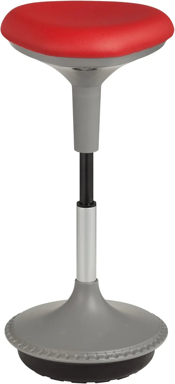 Adjustable-height office desk and active learning stools for classrooms, foam-filled backless rocking stools with rocking function, in gray color G7