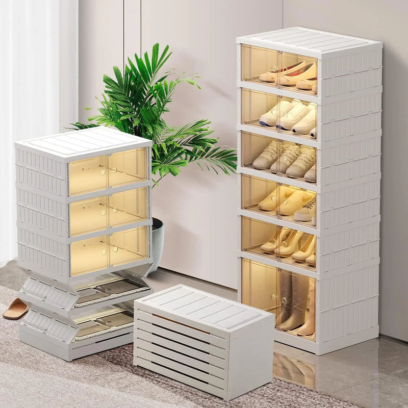 9-Tier LARGE Stackable Plastic Shoe Rack W9