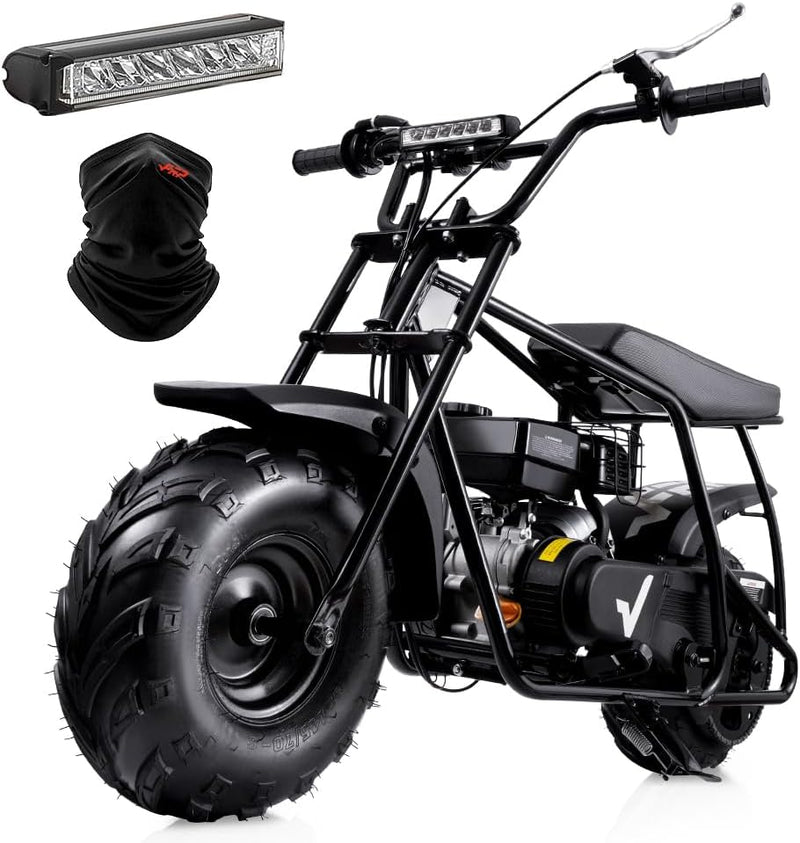 Mini Dirt Bike GMB100, 99 CC Gas Powered Mini Bike 4 Stroke 3HP, Off Road Mini Bikes for Kids and Adult, Trail Bike Up to 24 Mph, Weight Support Up to 185 LBS (Black) Y5