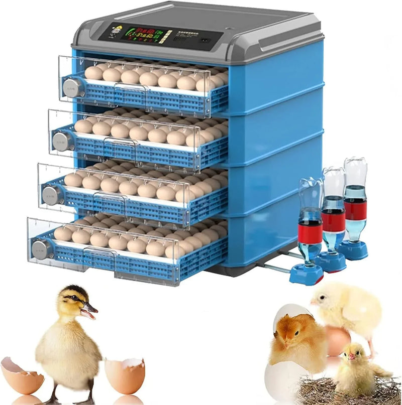 Egg Incubator, 192/256/500 Egg Incubator, Poultry Hatcher Machine with Automatic Egg Turning, Temperature & Humidity Control and LED Screen, General Purpose Incubator for Chickens Ducks Birds,500 E7