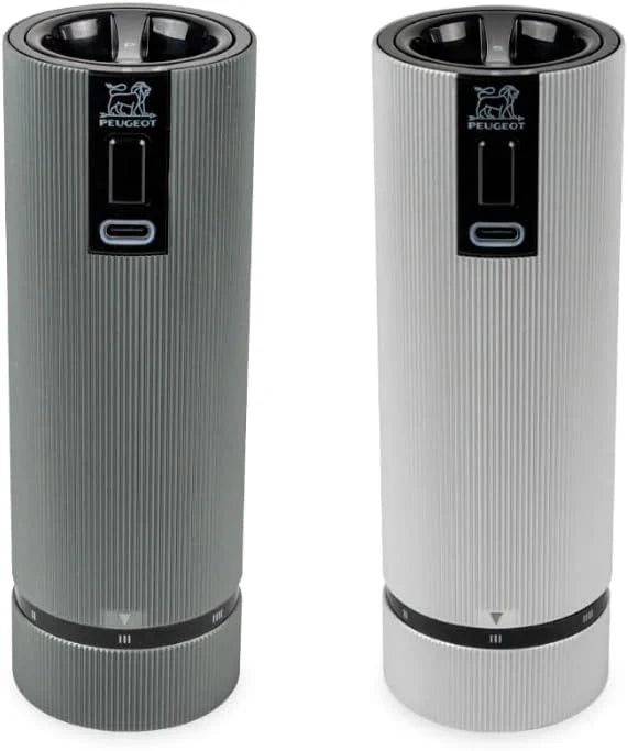 Double-flavor spice grinder Salt grinder - Electric rechargeable series u'Select 15 cm - Pepper grains Salt gem set - 6 preset flour settings L5