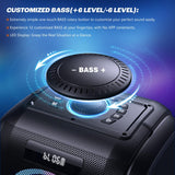 Peak Party Large Bluetooth Speaker - Maximum Volume Amplifier / 12 Custom Low-End Units / Up to 125 Decibels for 6.5-inch x 2 Low-End Speakers / Deepest Bass Effect, Large Portable Wireless Speaker, IPX5 Water Resistance Rating / Microphone Jack / RJ