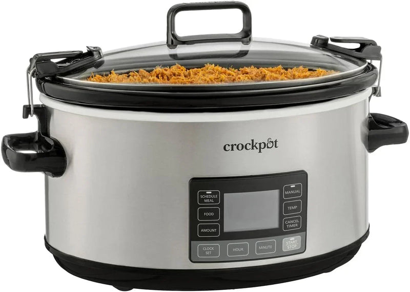 Crock-Pot 7 Quart Portable Programmable Slow Cooker with Timer and Locking Lid A3