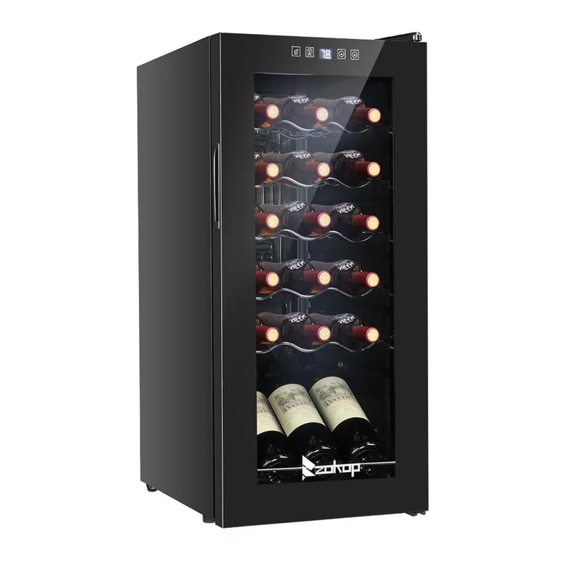 Zimtown 1.8Cu.Ft 18Bottle Compressor Wine Cooler Refrigerator Freestanding Compact Mini Wine Fridge T8