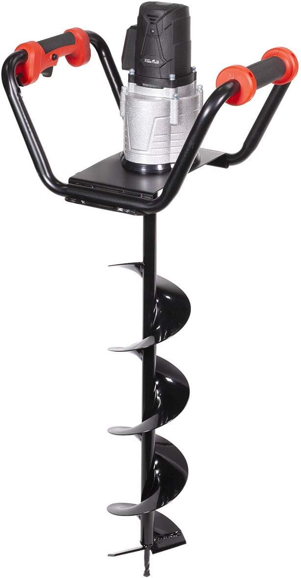 1500W industrial trenching machine enclosure features a soil excavation power head, including a 6-inch digging auger bit kit U2