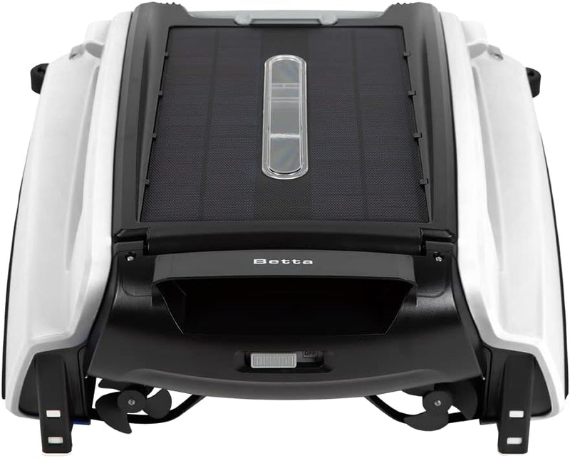 Betta SE Solar Powered Automatic Robotic Pool Surface Skimmer Cleaner with 30-Hour Continuous Cleaning Battery Power and Re-Engineered Twin Salt Chlorine Tolerant Motors (Blue) H6