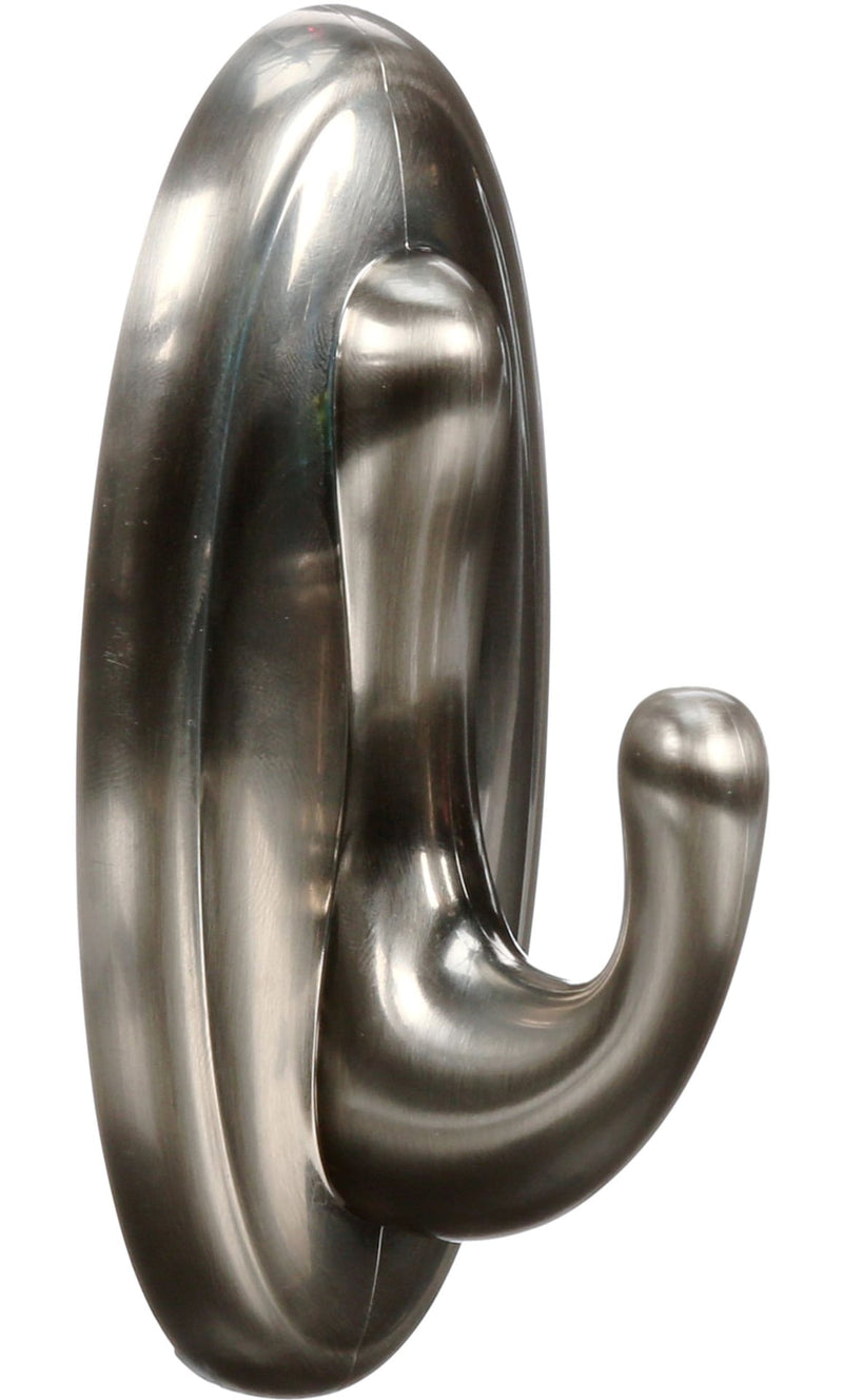 3M Command Large Traditional Decorative Utility Hook, Brushed Nickel H6