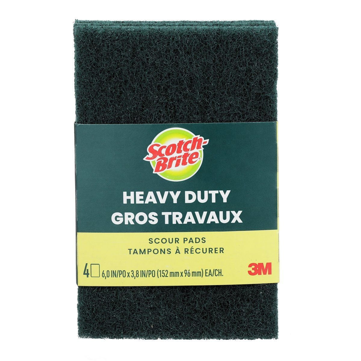 3M Scotch-Brite Heavy Duty Scour Pad, 4-pk