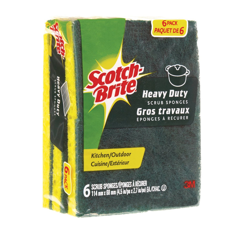 3M Scotch-Brite Heavy Duty Scrub Sponge, 6-pk Q7
