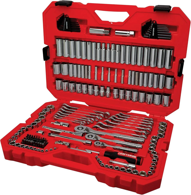 CRAFTSMAN Mechanics Tool Set, 1/4 and 3/8 Inch Drive, 189 Piece (CMMT12134) H3