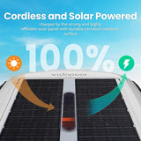 Solar Powered Automatic Robotic Pool Skimmer Cleaner,Solar Pool Surface Cleaner Dual Mode with Obstacle Avoidance Daytime ＆ Overnight Continuous Cleaning Ideal for All Swimming Pool-White