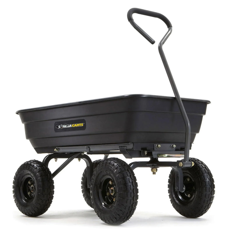 Poly Garden Dump Cart with Easy to Assemble Steel Frame Z9