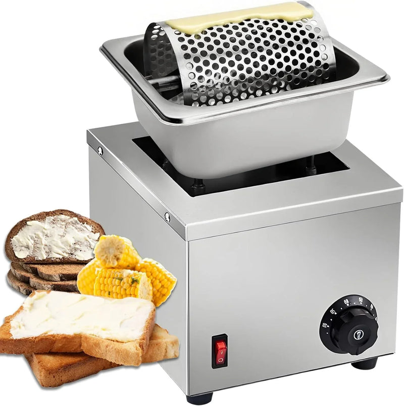Electric Butter Wheel Warmers for Spreads Butter Evenly to Bread, Stainless Steel Butter Roller for Butter Sauces or Oil, for Indoor/Outdoor Picnics Camping BBQ Z7