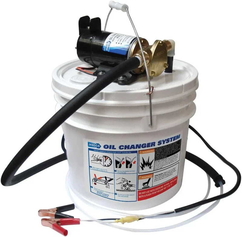 Marine Quick Oil Changer, Flexible Impeller Pump, Reversing Switch 3.5 Gallon, 12-Volt, Non CE, White Q9