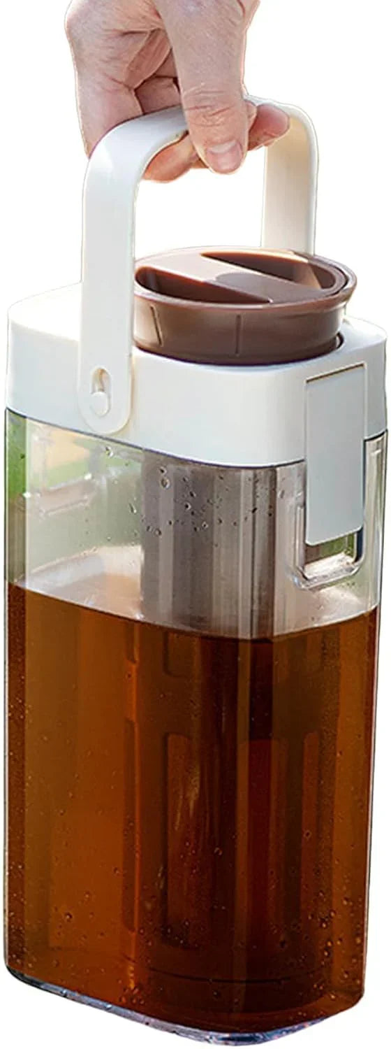 Iced Tea Pitcher, Tea Beverage Container, Leak Proof Dispenser with Transparent and Large Capacity Design for Outdoor Picnics, Parties, or Barbecues, 1 Piece N7