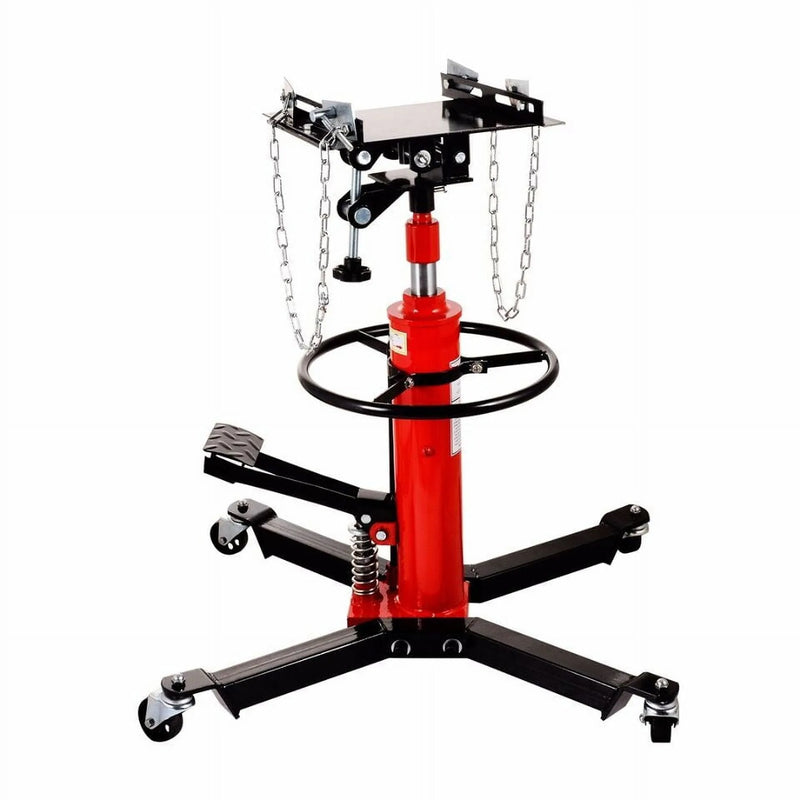 Hydraulic Car Transmission Jack Vertical Lift,1660 Pounds,360掳Rotating Wheel Lift,Red Z3