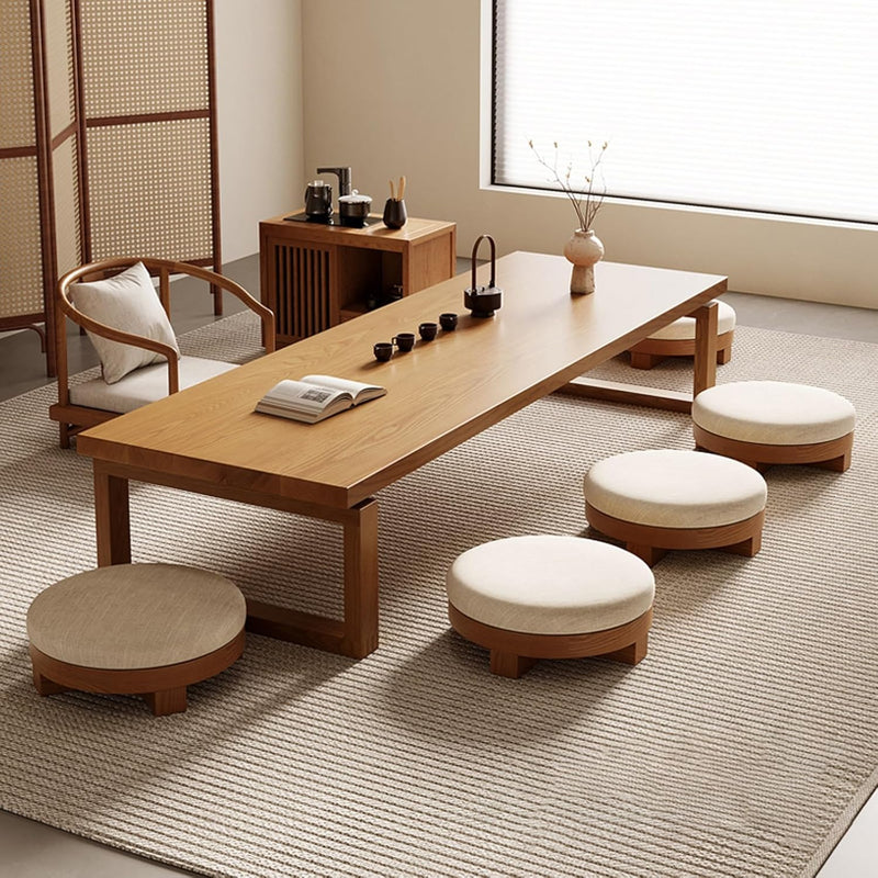 Japanese tatami coffee table,round wood coffee table,wooden coffee table living room,Japanese floor table，tea table,tatami table,low table for sitting on the floor,Walnut coffee table(100cm/39.3in) Q5