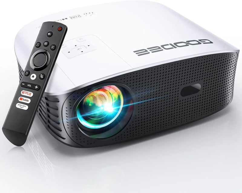Intelligent 4K projector, equipped with 5G WIFI and Bluetooth functions, supports Dolby sound effect, outdoor projector, 400-inch zoom home theater projector, compatible with TV stick. M8