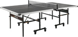 Inside Professional MDF Indoor Ping Pong Table with Quick Clamp Table Tennis Net and Post Set - 10 Minute Easy Assembly - Tournament Quality - Foldable with Single Player Playback Mode