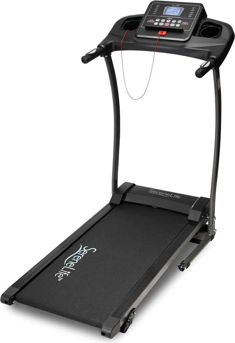 Folding Treadmill - Foldable Home Fitness Equipment with LCD for Walking & Running - Cardio Exercise Machine - Preset and Adjustable Programs - Bluetooth Connectivity P3