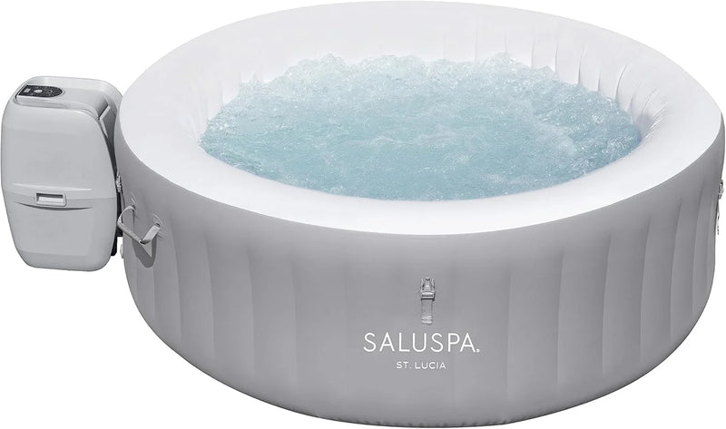 Inflatable Hot Tub Spa (71" x 26") | Portable Hot Tub with 2 Covers (1 Energy-Efficient Thermal Cover and 1 Standard Cover) | Fits Up to 2-4 Persons | Black R4