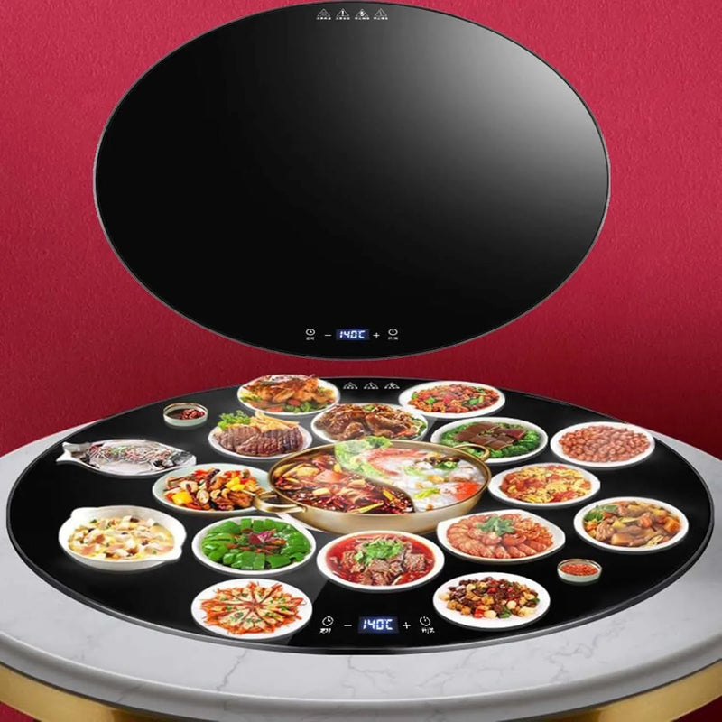 23/31/34in Insulation Glass Lazy Susan for Dining Table - Turntable Centerpiece, Silent/Smooth/Not Easy to Dump (Size: 88cm/34in) Z4
