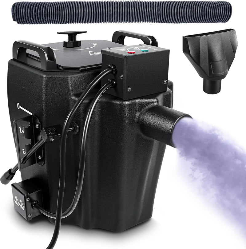 Dry Ice Fog Machine, 3500W Low Lying Fog Machine, Dry Ice Machine with Tube Nozzle High Density Fog Smoke for Wedding Party Events Stage Concert Club Performance DJ (Black) A1
