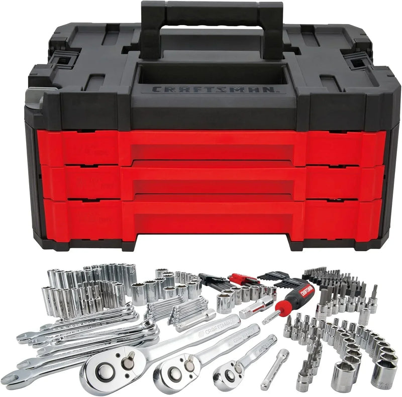 Craftsman 262-Piece Mechanic Tool Set, Master Socket Set with 3-Drawer VERSASTACK Tool Box, SAE/Metric Set (CMMT45309) I4