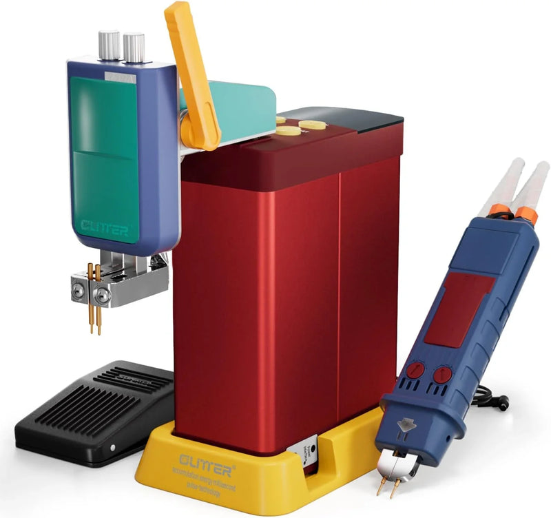 4500-watt super capacitor pulse battery welding machine, a DIY tool suitable for repairing 18650 lithium battery packs, equipped with a handle-type push welding arm and foot pedal switch, capable of continuous operation for 24 hours. M5
