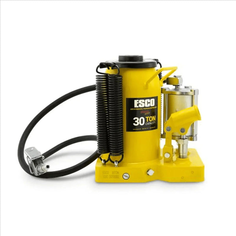 ESCO 30 Ton Pro Series Air Hydraulic Bottle Jack – Heavy Duty Lifting for Automotive and Industrial Use E1