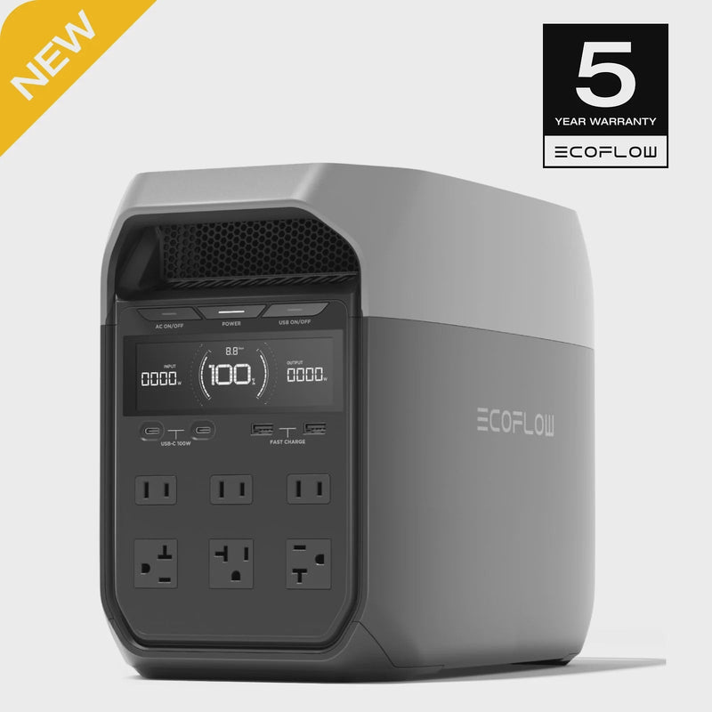 EF EcoFlow DELTA 3 Portable Power Station, Full Charge in 43 Min, 1024Wh LiFePO4 Battery, 1800W AC/100W USB-C Output, Solar Generator(Solar Panel... R7