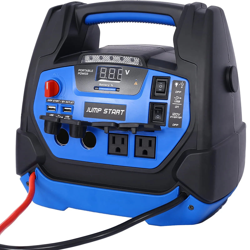 Rechargeable Jump Starter 1800 Amp Battery Jump Starter With Air Compressor Car Tire Inflator For Gas Diesel Vehicles M0