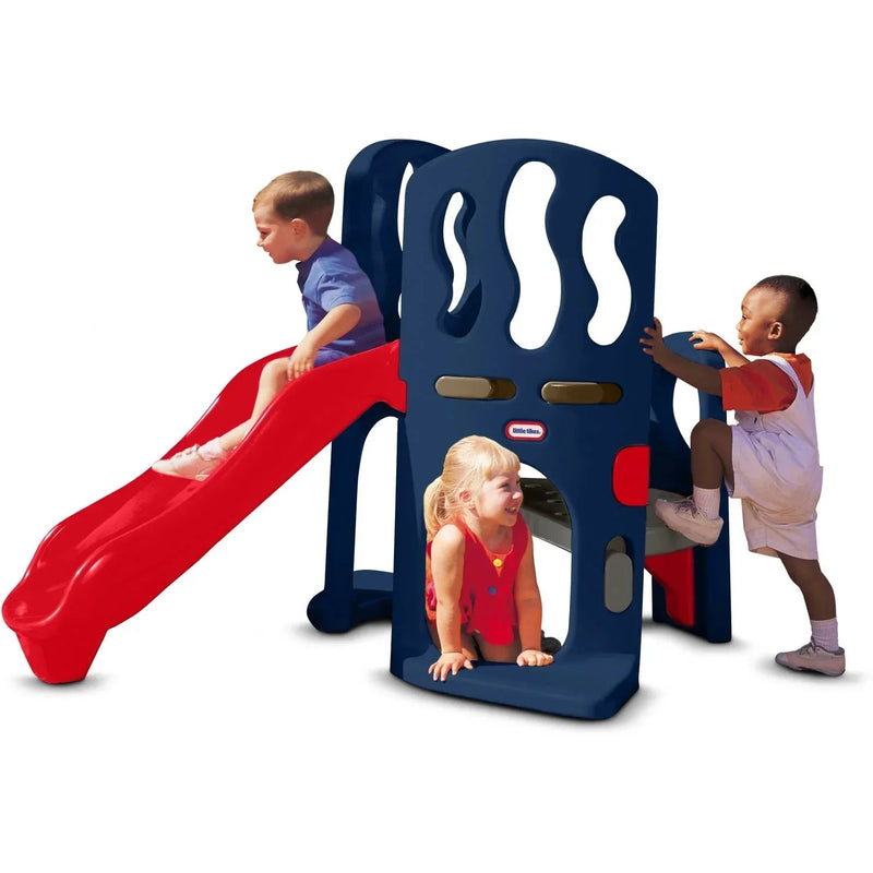 Hide & Slide Climber, Blue & Red - Climbing Toy and Slide for Kids Ages 2 to 6 W6