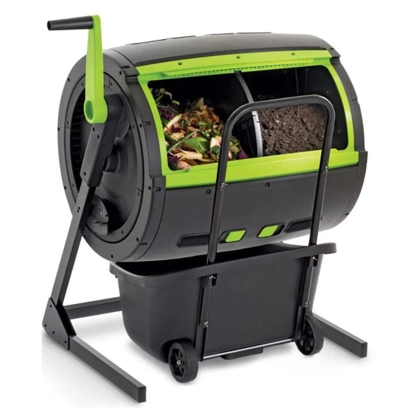 65-Gallon Compost Tumbler And Cart Combo W9