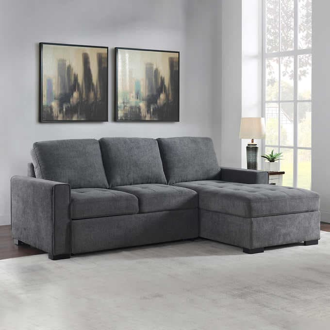 Kendale Sleeper Sofa with Storage Chaise F1