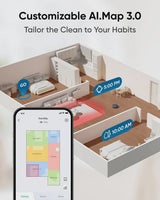 eufy restored X10 Pro Omni Robot Vacuum and Mop Combo, 8,000 Pa Suction, Dual Mops, Auto Mop Washing, Auto Drying, Self-Emptying (Refurbished...