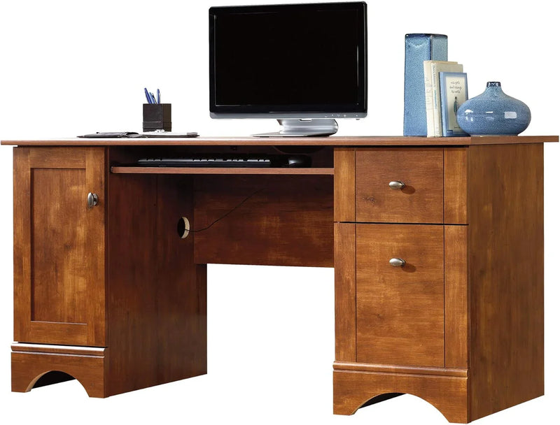 Multifunctional office computer desk, length: 59.45 inches x width: 23.47 inches x height: 29.02 inches, finished with polished maple wood material A9