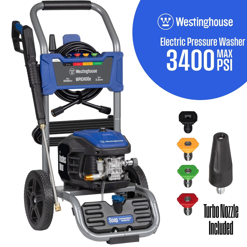 Westinghouse 3400 PSI at 2 GPM Electric Powered Pressure Washer K2