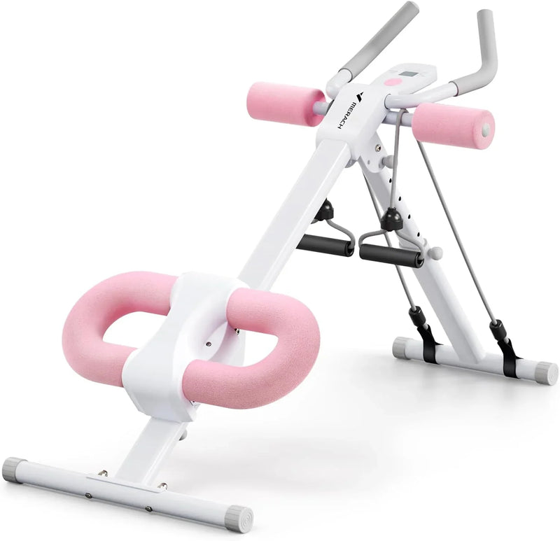 Ab Workout Equipment, Adjustable Ab Trainer Machine for Abs Workout at Home Gym, Foldable, Knee Protection, Abdominal Trainer for Stomach Workout L5