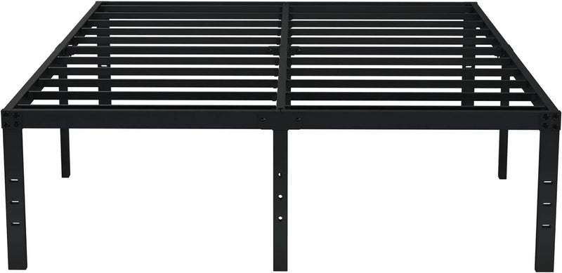 EMODA Queen Bed Frame No Box Spring Needed 18 Inch Heavy Duty Metal Tall Platform Bed Frame L2