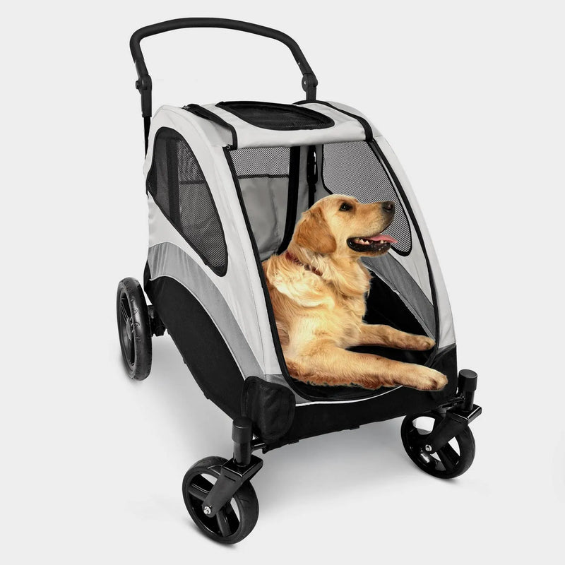 Foldable Pet Stroller for Large or 2 Dogs Cats Jogger Wagon with 4 Wheels L5