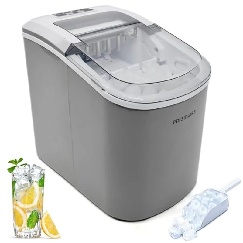 Compact desktop ice machine, capable of producing 26 pounds of ice per day, black color J2