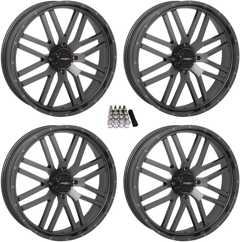 System 3 ST-3 Gunmetal UTV Wheels 22" Polaris RZR 1000 XP/Ranger XP 900/1000 Y6