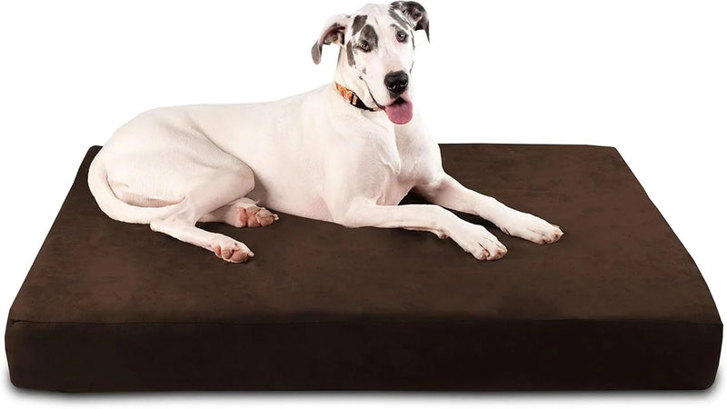 Fashion oversized dog bed (XL size, dark gray) - Thickness 7 inches, soft and comfortable, ergonomic cushion - Oversized dog bed - Durable and washable microfiber cover G3