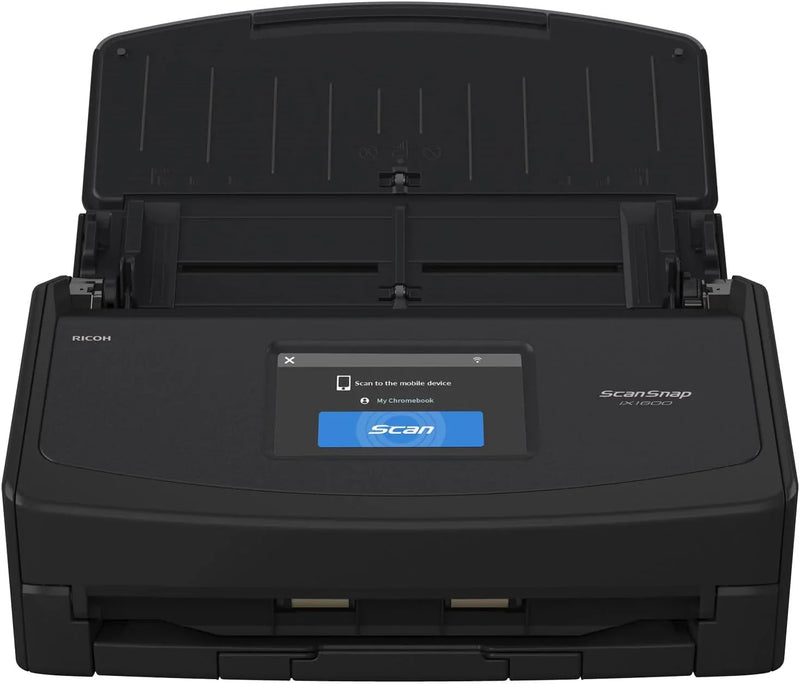 iX1600 Wireless or USB High-Speed Cloud Enabled Document, Photo & Receipt Scanner with Large Touchscreen and Auto Document Feeder for Mac or PC, 17 watts, Black C5