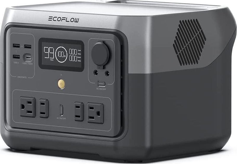 EcoFlow RIVER 2 Max Portable Power Station 512Wh Capacity.Solar Generator.1000W AC Output for Outdoor Camping.Home Backup.Emergency.RV.off-Grid O7