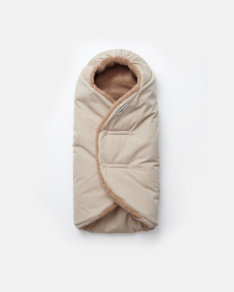 7AM Enfant Nido Benji Sherpa Lining Infant Wrap, Oat X1