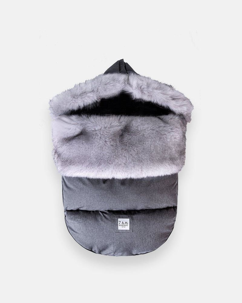 7AM Enfant PlushPod - Tundra Heather Grey Dark Faux, 0-18M U4