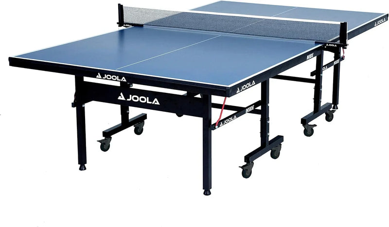 Inside Professional MDF Indoor Ping Pong Table with Quick Clamp Table Tennis Net and Post Set - 10 Minute Easy Assembly - Tournament Quality - Foldable with Single Player Playback Mode J0